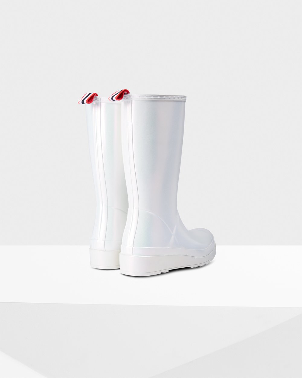 Womens Play Boots - Hunter Original Tall Nebula Rain (41WHCKRYE) - Silver
